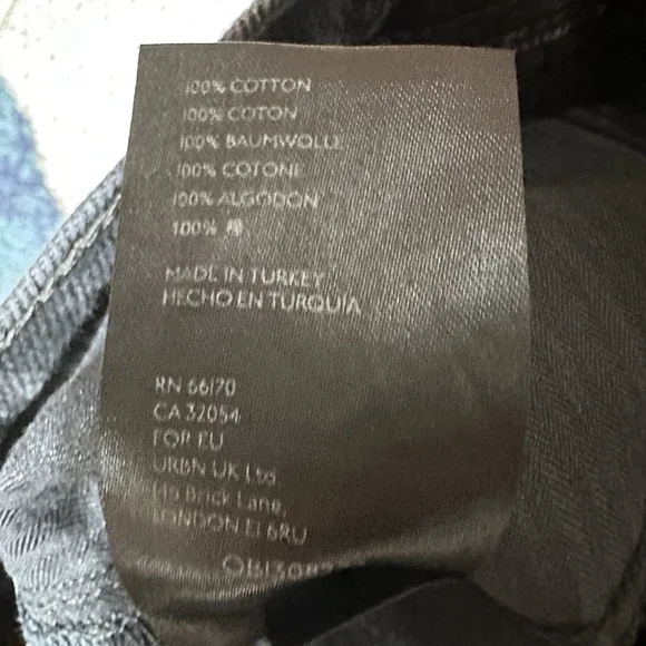 Free People Button Fly High Rise Super Wide Leg Cropped Landry Jeans Sz 27 Black - Picture 9 of 9